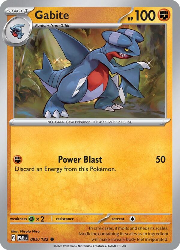 Gabite 095/182 Reverse Holofoil SV04: Paradox Rift