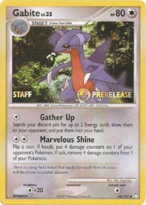 Gabite 48/123 (Prerelease) [Staff] Normal Diamond and Pearl Promos