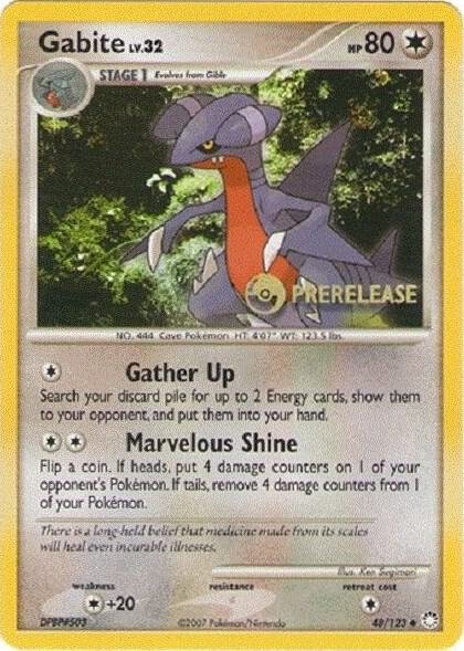 Gabite 48/124 (Prerelease) Normal Diamond and Pearl Promos Gabite 48/124 (Prerelease) Normal Diamond and Pearl Promos