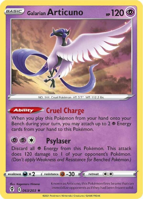 Galarian Articuno 063/203 Holofoil SWSH07: Evolving Skies