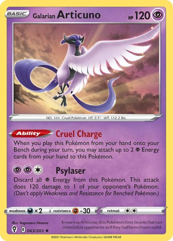 Galarian Articuno 063/203 Normal Deck Exclusives
