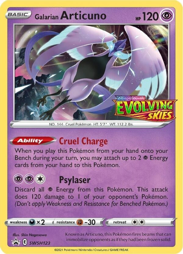 Galarian Articuno SWSH123 (Prerelease) Holofoil SWSH: Sword & Shield Promo Cards Galarian Articuno SWSH123 (Prerelease) Holofoil SWSH: Sword & Shield Promo Cards