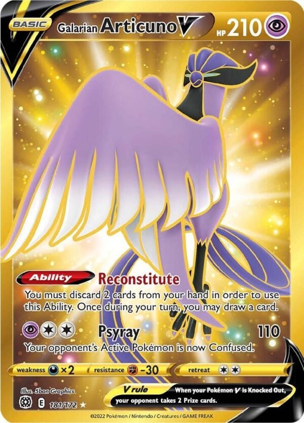 Galarian Articuno V (Secret) 181/172 Holofoil SWSH09: Brilliant Stars