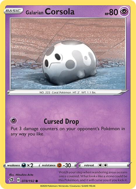 Galarian Corsola 078/192 Normal SWSH02: Rebel Clash Galarian Corsola 078/192 Normal SWSH02: Rebel Clash