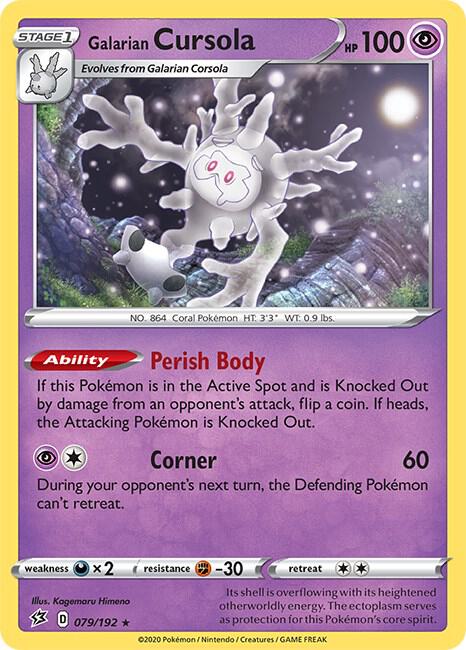 Galarian Cursola 079/192 Holofoil SWSH02: Rebel Clash