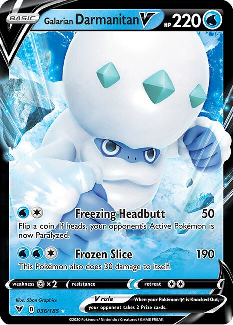 Galarian Darmanitan V 036/185 Holofoil SWSH04: Vivid Voltage Galarian Darmanitan V 036/185 Holofoil SWSH04: Vivid Voltage