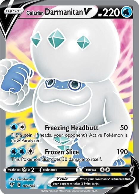 Galarian Darmanitan V (Full Art) 169/185 Holofoil SWSH04: Vivid Voltage Galarian Darmanitan V (Full Art) 169/185 Holofoil SWSH04: Vivid Voltage