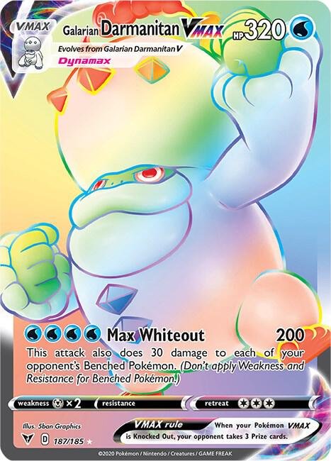 Galarian Darmanitan VMAX (Secret) 187/185 Holofoil SWSH04: Vivid Voltage