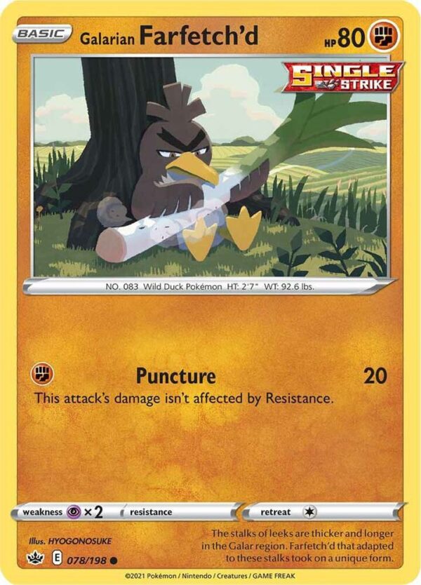Galarian Farfetch’d 078/198 Normal SWSH06: Chilling Reign