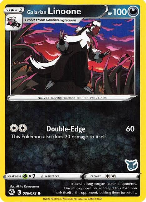 Galarian Linoone 036/073 (Eevee Stamped) Normal Battle Academy 2022 Galarian Linoone 036/073 (Eevee Stamped) Normal Battle Academy 2022