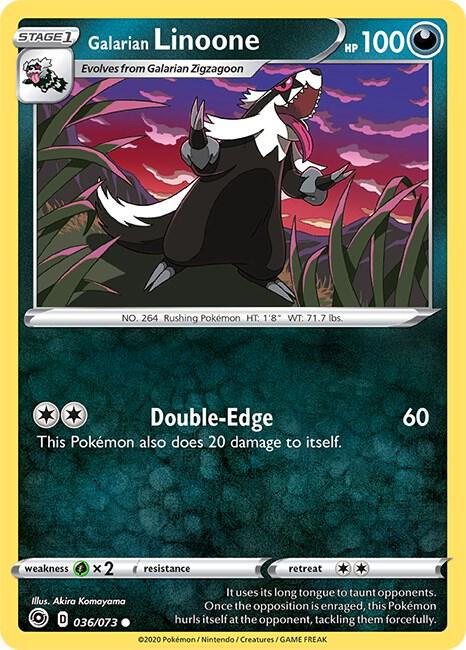 Galarian Linoone 36/73 Reverse Holofoil Champion’s Path