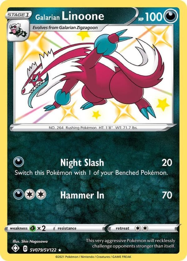 Galarian Linoone SV079/SV122 Holofoil Shining Fates: Shiny Vault