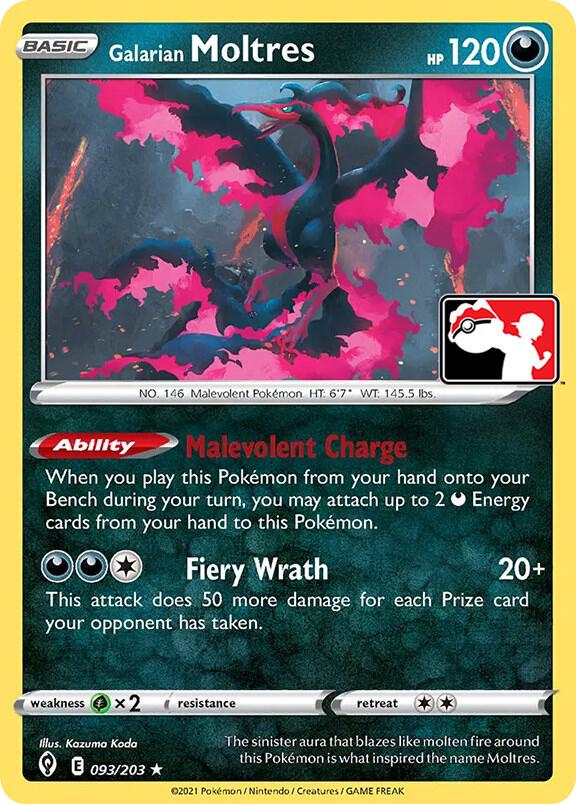 Galarian Moltres 093/203 Normal Prize Pack Series Cards