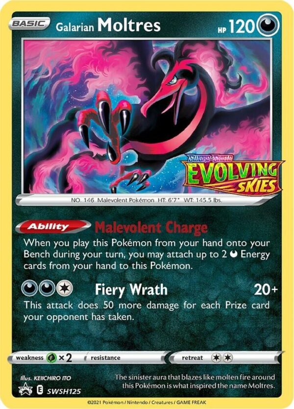 Galarian Moltres SWSH125 (Prerelease) Holofoil SWSH: Sword & Shield Promo Cards