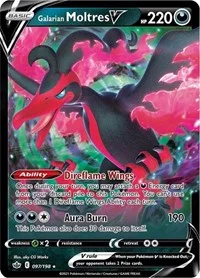 Galarian Moltres V | 097/198 | Holofoil | SWSH06: Chilling Reign
