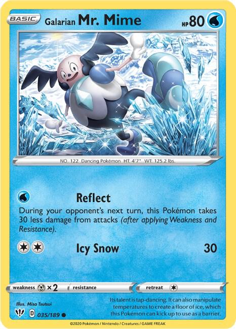 Galarian Mr. Mime 035/189 Normal SWSH03: Darkness Ablaze