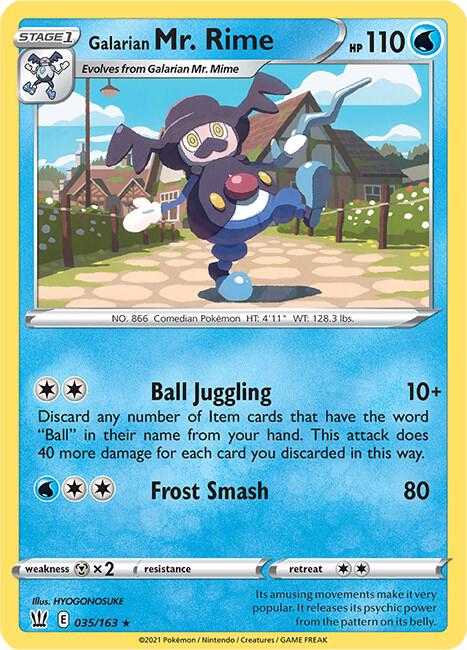 Galarian Mr. Rime 035/163 Reverse Holofoil SWSH05: Battle Styles