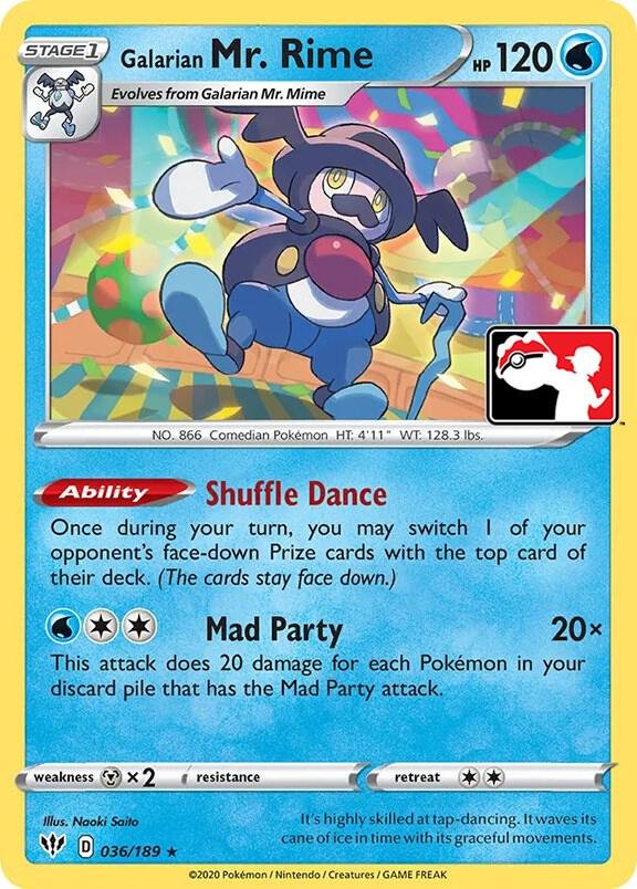 Galarian Mr. Rime 036/189 Holofoil Prize Pack Series Cards