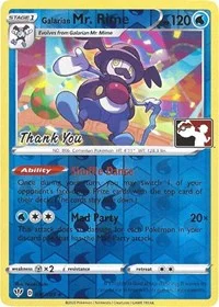 Galarian Mr. Rime | 036/189 (Pokemon League) [Thank You] | Reverse Holofoil | Miscellaneous Cards & Products
