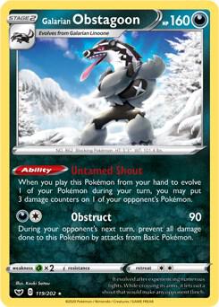 Galarian Obstagoon 119/202 Normal Deck Exclusives