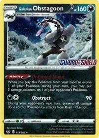 Galarian Obstagoon | 119/202 (Cosmos Holo) | Holofoil | Miscellaneous Cards & Products