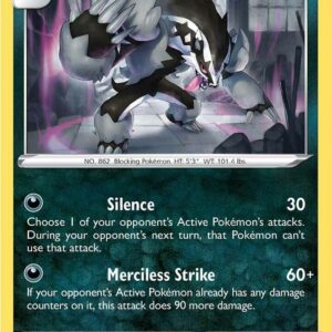 Galarian Obstagoon 161/264 Reverse Holofoil SWSH08: Fusion Strike Galarian Obstagoon 161/264 Reverse Holofoil SWSH08: Fusion Strike