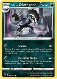 Galarian Obstagoon | 161/264 | Reverse Holofoil | SWSH08: Fusion Strike