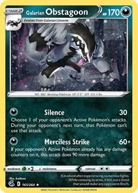 Galarian Obstagoon (Cosmos Holo) | 161/264 | Holofoil | Miscellaneous Cards & Products