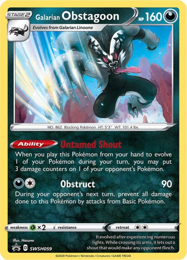 Galarian Obstagoon SWSH059 Holofoil SWSH: Sword & Shield Promo Cards