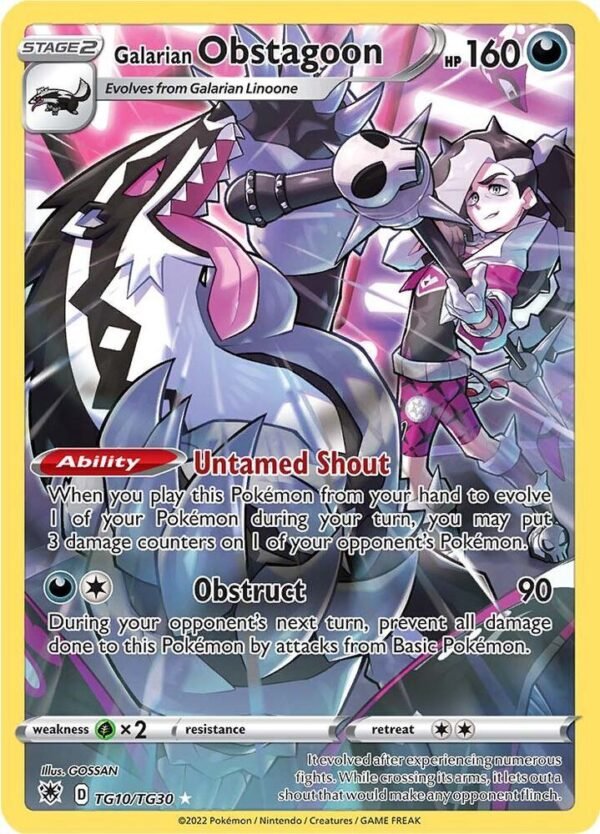 Galarian Obstagoon TG10/TG30 Holofoil SWSH10: Astral Radiance Trainer Gallery Galarian Obstagoon TG10/TG30 Holofoil SWSH10: Astral Radiance Trainer Gallery
