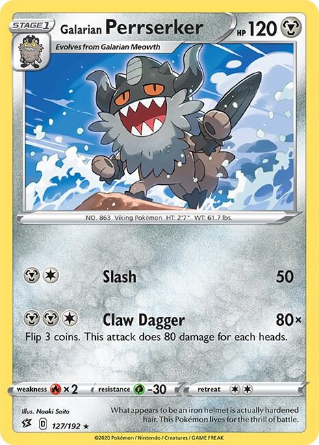 Galarian Perrserker 127/192 Normal SWSH02: Rebel Clash Galarian Perrserker 127/192 Normal SWSH02: Rebel Clash