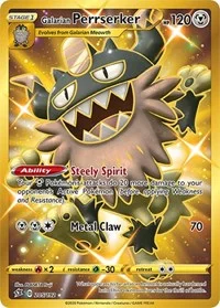 Galarian Perrserker (Secret) | 205/192 | Holofoil | SWSH02: Rebel Clash