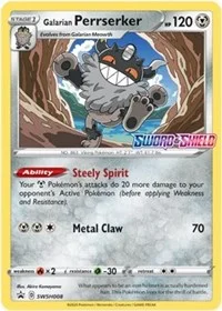 Galarian Perrserker | SWSH008 (Prerelease) | Holofoil | SWSH: Sword & Shield Promo Cards