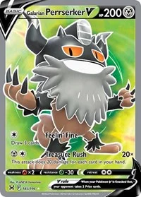 Galarian Perrserker V (Full Art) | 183/196 | Holofoil | SWSH11: Lost Origin