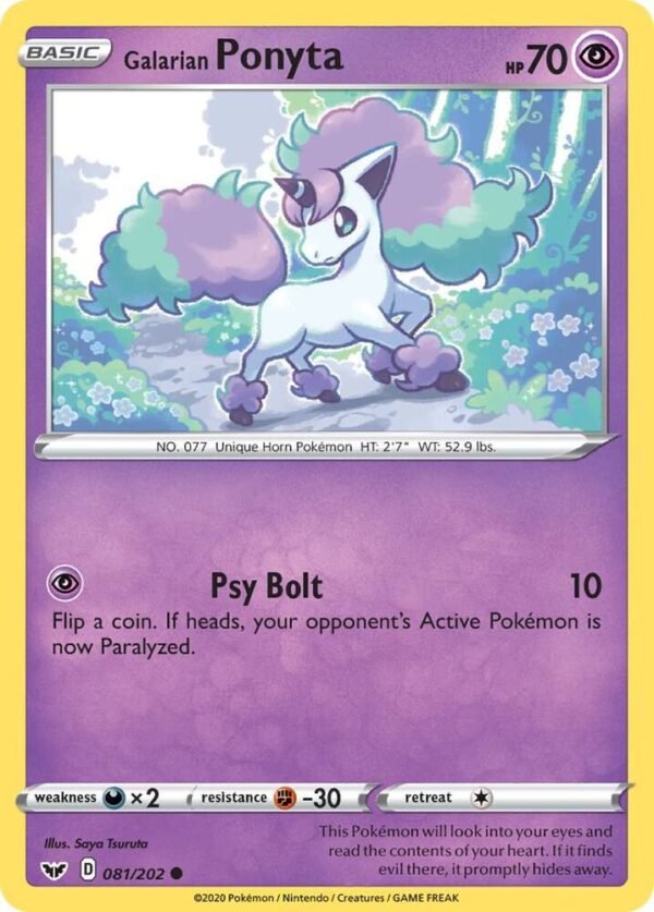 Galarian Ponyta 081/202 Reverse Holofoil SWSH01: Sword & Shield Base Set