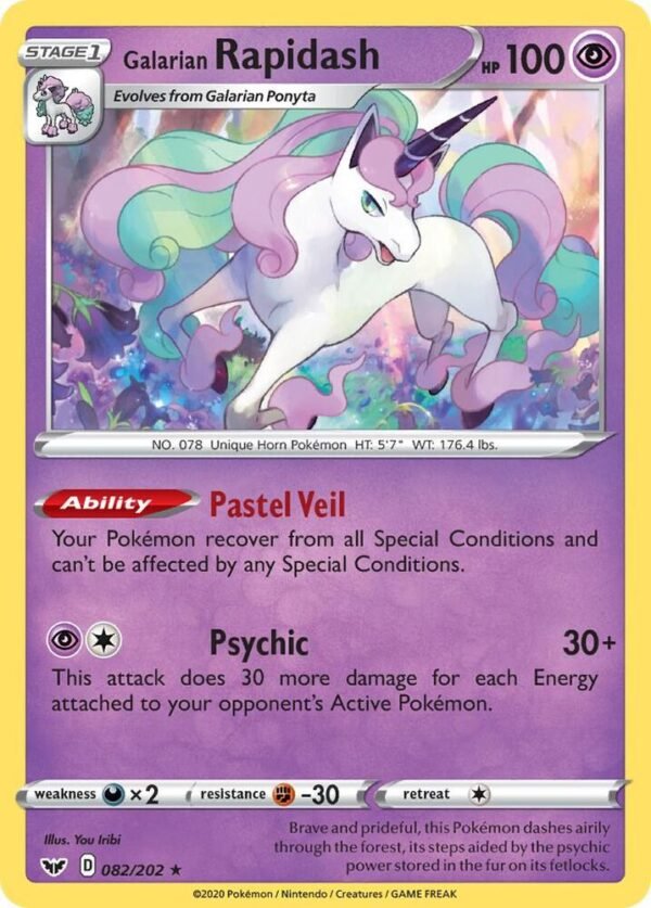 Galarian Rapidash 082/202 Reverse Holofoil SWSH01: Sword & Shield Base Set