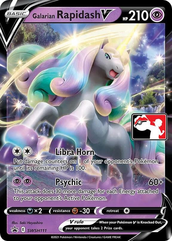 Galarian Rapidash V SWSH111 Holofoil Prize Pack Series Cards