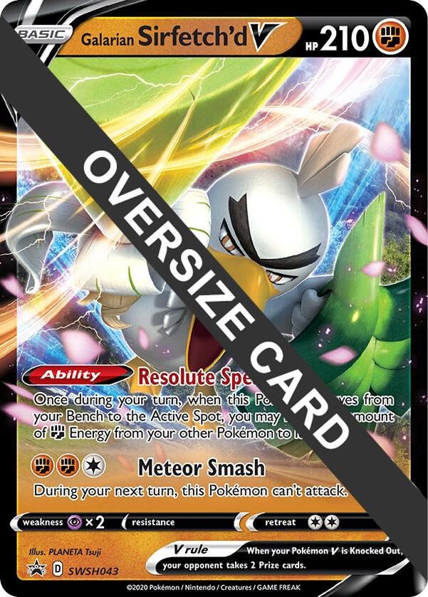 Galarian Sirfetch’d V SWSH043 Holofoil Jumbo Cards Galarian Sirfetch’d V SWSH043 Holofoil Jumbo Cards