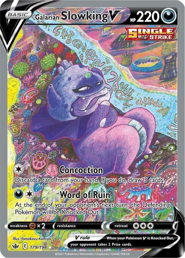 Galarian Slowking V (Alternate Full Art) 179/198 Holofoil SWSH06: Chilling Reign Galarian Slowking V (Alternate Full Art) 179/198 Holofoil SWSH06: Chilling Reign