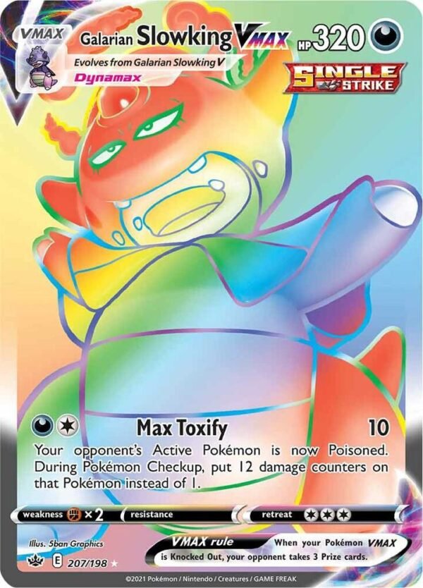 Galarian Slowking VMAX (Secret) 207/198 Holofoil SWSH06: Chilling Reign
