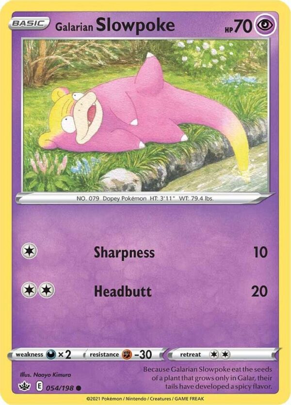 Galarian Slowpoke 054/198 Normal SWSH06: Chilling Reign