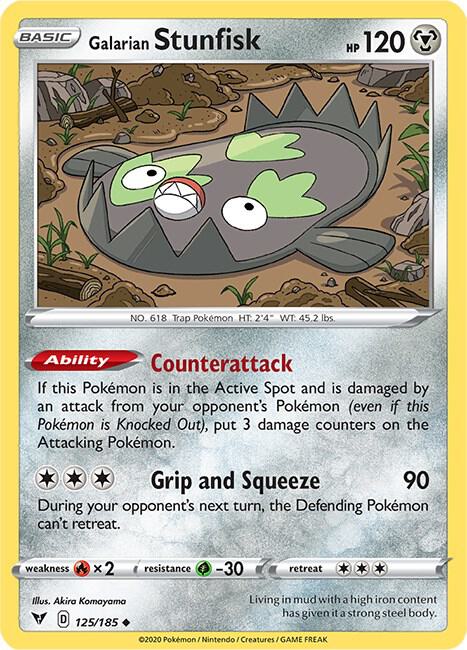 Galarian Stunfisk 125/185 Normal SWSH04: Vivid Voltage