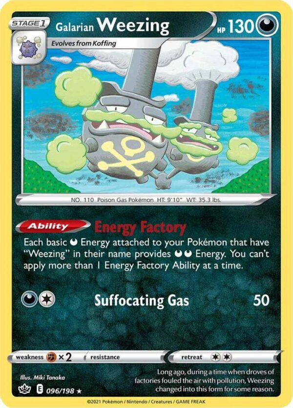 Galarian Weezing 096/198 Reverse Holofoil SWSH06: Chilling Reign