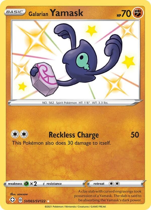 Galarian Yamask SV065/SV122 Holofoil Shining Fates: Shiny Vault Galarian Yamask SV065/SV122 Holofoil Shining Fates: Shiny Vault