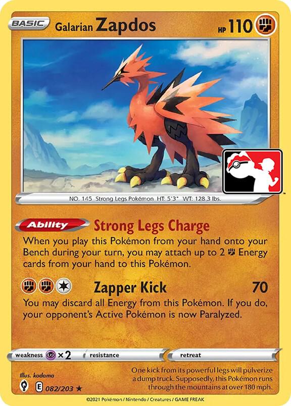 Galarian Zapdos 082/203 Normal Prize Pack Series Cards