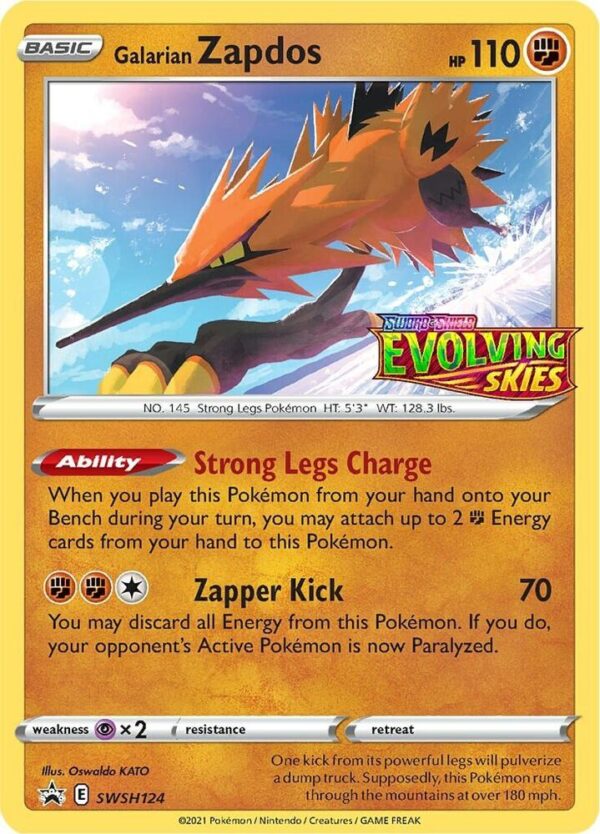 Galarian Zapdos SWSH124 (Prerelease) Holofoil SWSH: Sword & Shield Promo Cards Galarian Zapdos SWSH124 (Prerelease) Holofoil SWSH: Sword & Shield Promo Cards