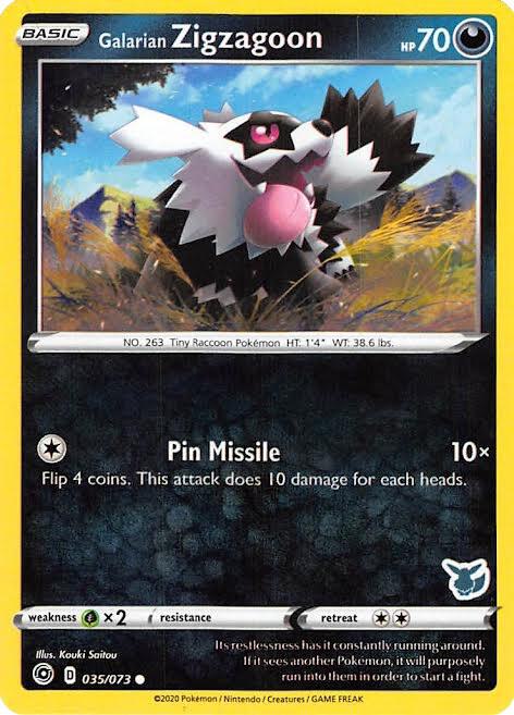 Galarian Zigzagoon 035/073 (Eevee Stamped) Normal Battle Academy 2022 Galarian Zigzagoon 035/073 (Eevee Stamped) Normal Battle Academy 2022