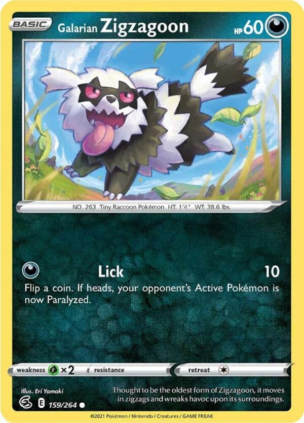 Galarian Zigzagoon 159/264 Normal SWSH08: Fusion Strike