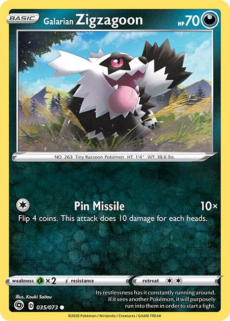 Galarian Zigzagoon 35/73 Reverse Holofoil Champion’s Path