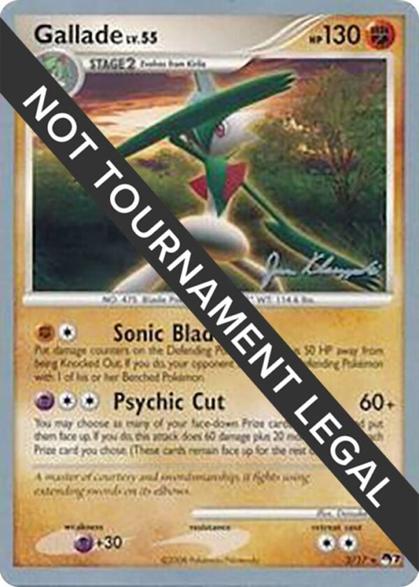 Gallade 2008 (Jason Klaczynski) 2/17 Normal World Championship Decks Gallade 2008 (Jason Klaczynski) 2/17 Normal World Championship Decks